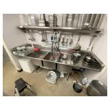 NICE !!!  3 COMPARTMENT SINK W/ 2 DRAINBOARDS