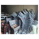 LOT - (30) METAL DINING CHAIRS - NO SEATS