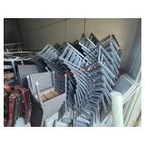 LOT - (30) METAL DINING CHAIRS - NO SEATS