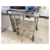 ALL S/S PREP TABLE W/ WHEELS