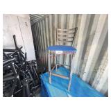 LOT - (10) METAL BAR STOOLS W/ CUSHION