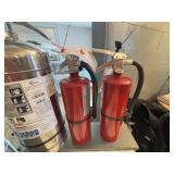 (2) RED FIRE EXTINGUISHERS - 2025