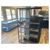 METAL & WOOD WINE MERCHANDSING RACK