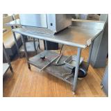 30 X 48 S/S PREP TABLE W/ BACKSPLASH