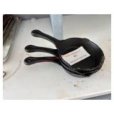 (3) SMALL CAST IRON SKILLETS