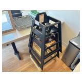 LOT - (3) WOODEN HIGH CHAIRS