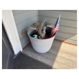 (2) LARGE PLASTIC PLANTERS