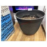 (2) LRGE PLASTIC PLANTERS