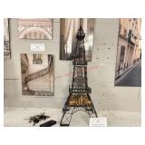 METAL SCULPTURE W/ WINE CORKS