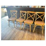 (4) WOODEN DINING CHAIRS
