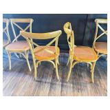 (4) WOODEN DINING CHAIRS