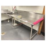 NICE!!!  ALL S/S SOILED DISH TABLE W/ SINK & SPRAR