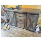 RUSTIC CABINET W/ SLIDE DOORS