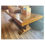 HUGE!  WOODEN DINING TABLE