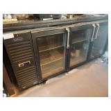KROWNE BACK BAR COOLER W/ GLASS DOORS