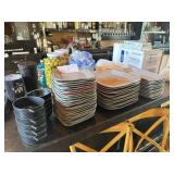 LOT - MELAMINE PLATES, BOWLS, PLATTERS