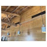 (3) METAL LIGHT FIXTURES