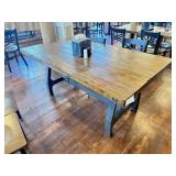 NEAT !!!  WOOD W/ METAL DINING TABLE