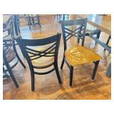 LOT - (4) METAL W/ WOOD CHAIRS
