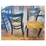LOT - (4) METAL W/ WOOD CHAIRS