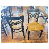 LOT - (4) METAL W/ WOOD CHAIRS