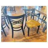 LOT - (4) METAL W/ WOOD CHAIRS