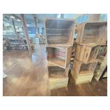 NEAT! (1) SET OF WOODEN CRATES - CONNECTED