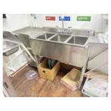 3 COMPARTMENT S/S SINK W/ DRAIN BOARDS