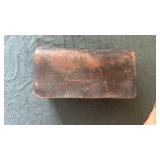 WAR OF 1812 - LEATHER & WOOD CARTRIDGE BOX