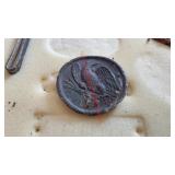 BURNSIDE PLATE - ROUND EAGLE EMBLEM