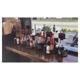 LOT - TABLE CADDIES W/ CONTENTS