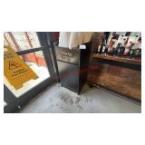 WOODEN TRASH RECEPTICLE W/ BIN - WORKING