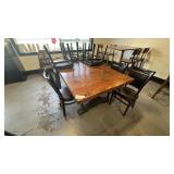 WOODEN DINING TABLE - ABOUT 42 X 72