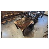 WOODEN DINING TABLE - ABOUT 36 X 70