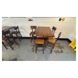 SET - BAR HEIGHT TABLE & 4 STOOLS