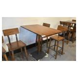 SET - BAR HEIGHT TABLE & 4 STOOLS