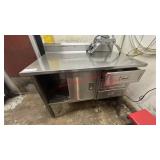 COOL!  48 X 30 S/S TABLE W/ DRAWERS & STORAGE