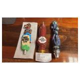 3 TAP HANDLES - OLD SPECKLED HEN, ETC
