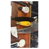 (3) BEER TAP HANDLES - RUSTY BULL, BODDINGTON