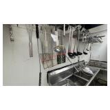 LARGE LOT - ALL UTENSILS HANGING UNDER THE SHELF