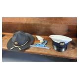 LOT - 2 HATS, 1 WALL HANGING