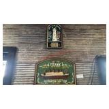 LOT - (2) DECOR ITEMS - TITANIC & LIGHT HOUSE