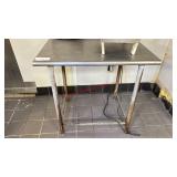 36 X 24 S./S PREP TABLE W/ GALVANIZED LEGS