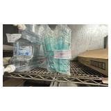 LOT - NEW - BLUE PLASTIC GLASSES