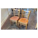(4) WOODEN DINING CHAIRS - HEAVY DUTY