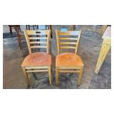 (4) WOODEN DINING CHAIRS - HEAVY DUTY