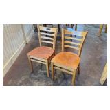 (4) WOODEN DINING CHAIRS - HEAVY DUTY