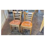 (4) WOODEN DINING CHAIRS - HEAVY DUTY