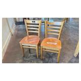 (4) WOODEN DINING CHAIRS - HEAVY DUTY