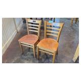 (4) WOODEN DINING CHAIRS - HEAVY DUTY